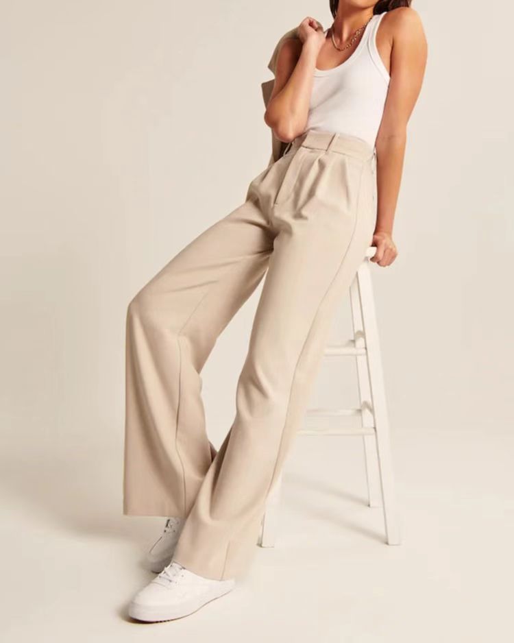 High Waist Straight Pant