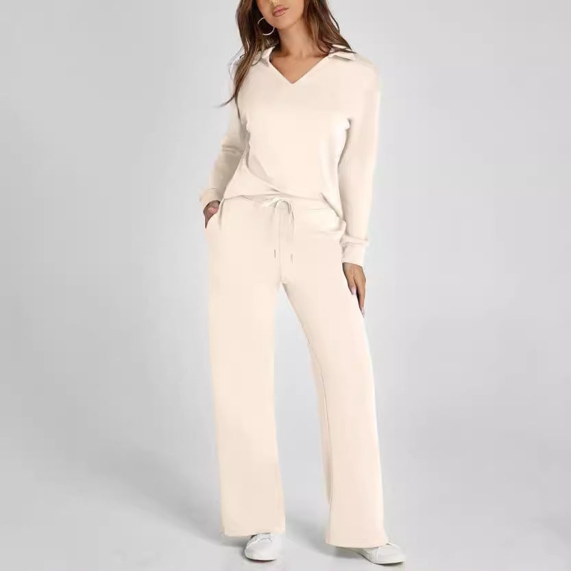 Casual V-Neck Co-Ord Set